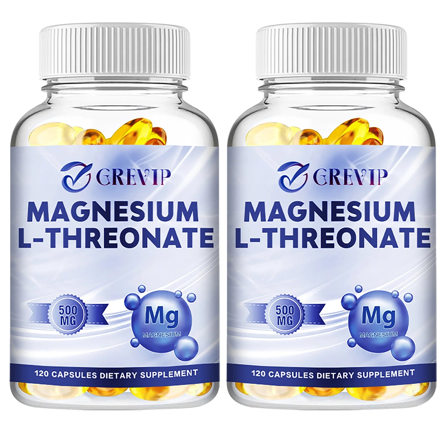 Magnesium L-Threonate Supplement - Supports Quality of Sleep, Focus, Memory & Learning Brain Health - 120 Capsules