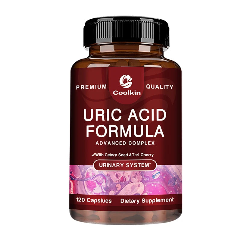 Uric Acid Cleanse Capsules - with Tart Cherries, Celery - Kidney Cleansing, Uric Acid Cleansing, Joint Health - 120 Capsules