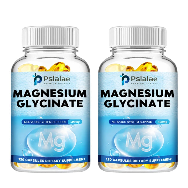 Magnesium Glycinate - Supports Muscle, Nerve, Joint and Heart Health, Promotes Deep Sleep, with Vitamin D3, Zinc - 120 Capsules