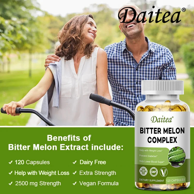 Bitter Melon Extract Capsules, Promote Digestive Health, Healthy Blood Sugar Levels, Multivitamin Supplement, Non-GMO