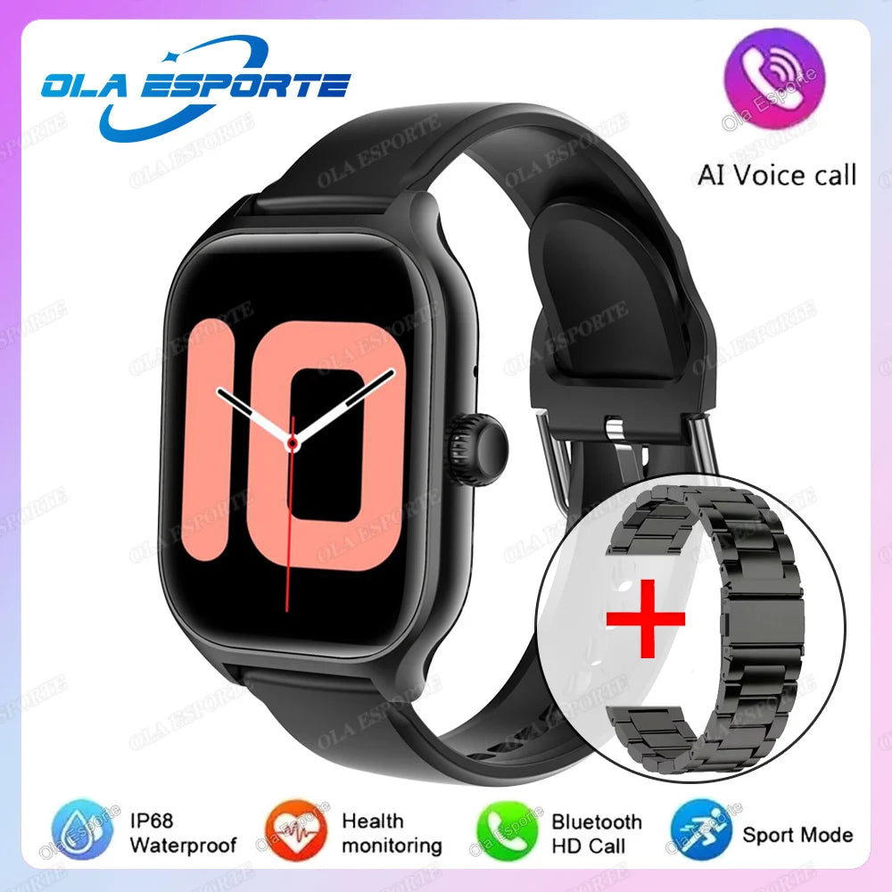 2025 New Smart Watch Women Men Android IOS Phone Bluetooth Call Blood Oxygen Blood Pressure Monitor smartwatch for Xiaomi Huawei