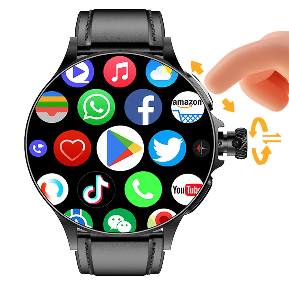 IMOSI 2025 Android Smart Watch Men GPS 4G/32G ROM Storage HD Dual Camera NFC 2G 4G SIM Card WIFI Wireless Fast Internet Access
