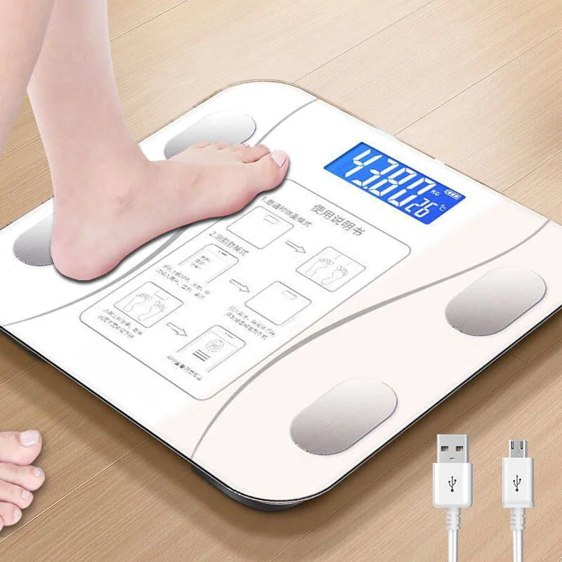 New LED charging smart app synchronizes body fat scale digital proportion Bluetooth weight loss body fat scale electronic scale