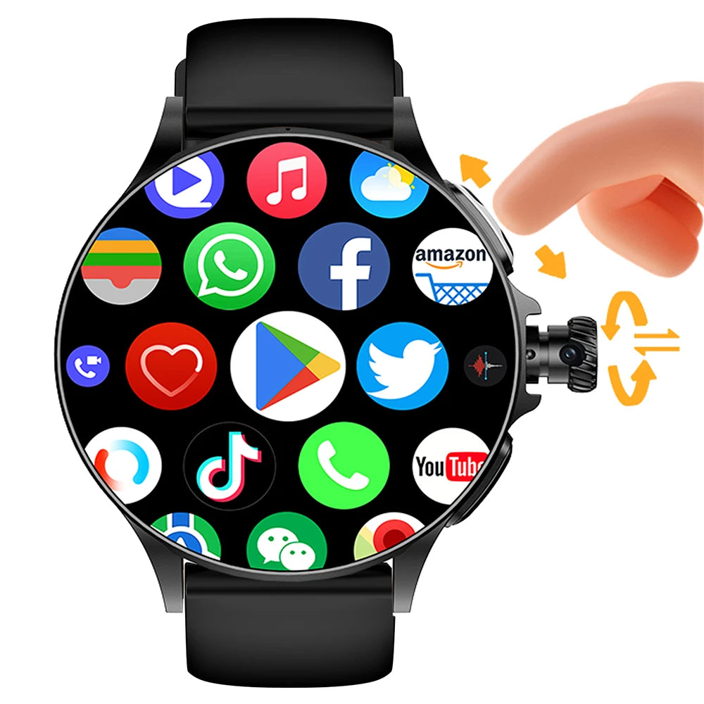 IMOSI 2025 Android Smart Watch Men GPS 4G/32G ROM Storage HD Dual Camera NFC 2G 4G SIM Card WIFI Wireless Fast Internet Access
