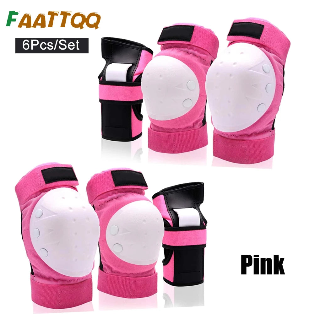 Knee Pads Elbow Pads Wrist Guards for Adult/Youth, Protective Gear Set for Skateboarding Cycling Bike BMX Bicycle Scootering