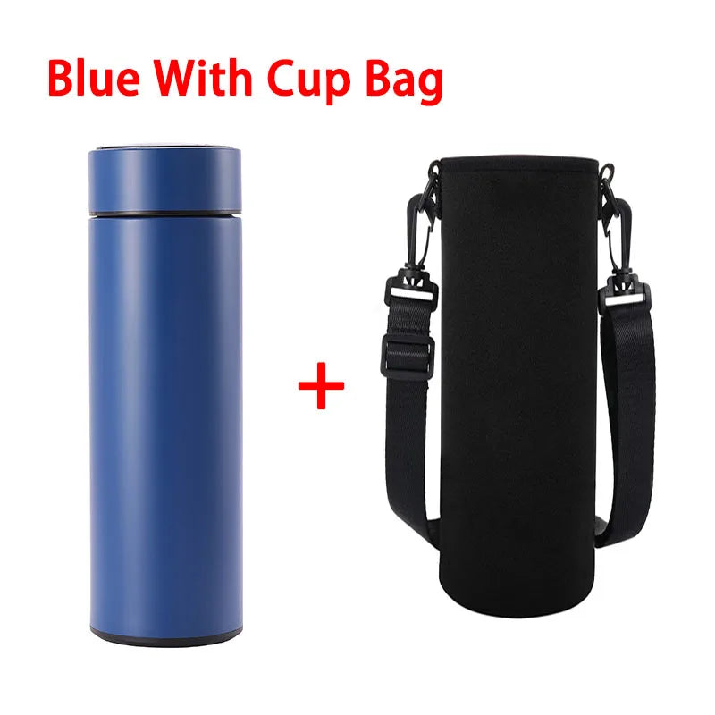 500ML Intelligent Temperature Thermos Bottle Stainless Steel Insulated Cup Portable Vacuum Flask Keeps Cold and Heat Thermal Mug