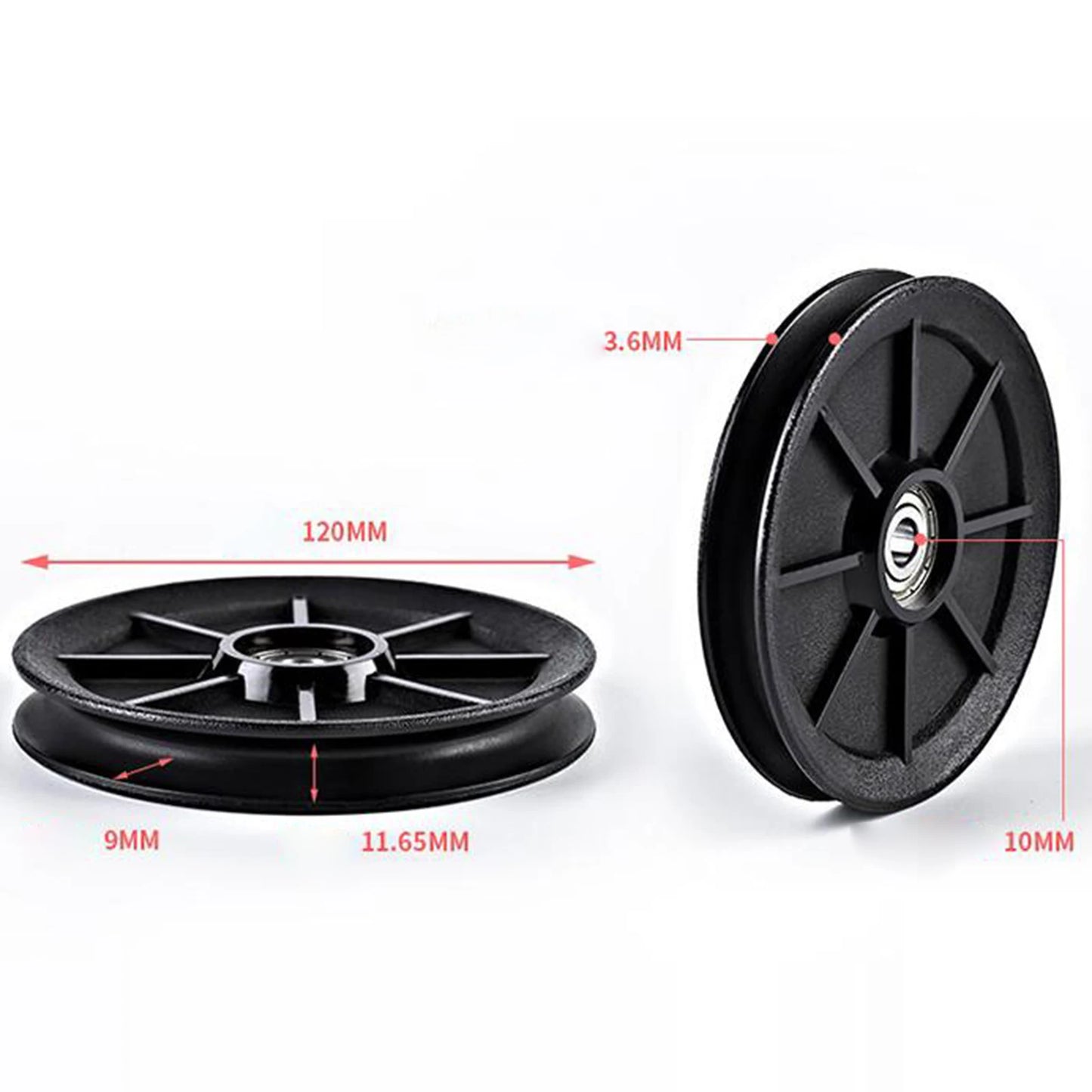 Fitness Pulley Wheel Parts Convenient Wear Resistant Accessory Universal for Cable Machine Pulley System Home Gym Attachments