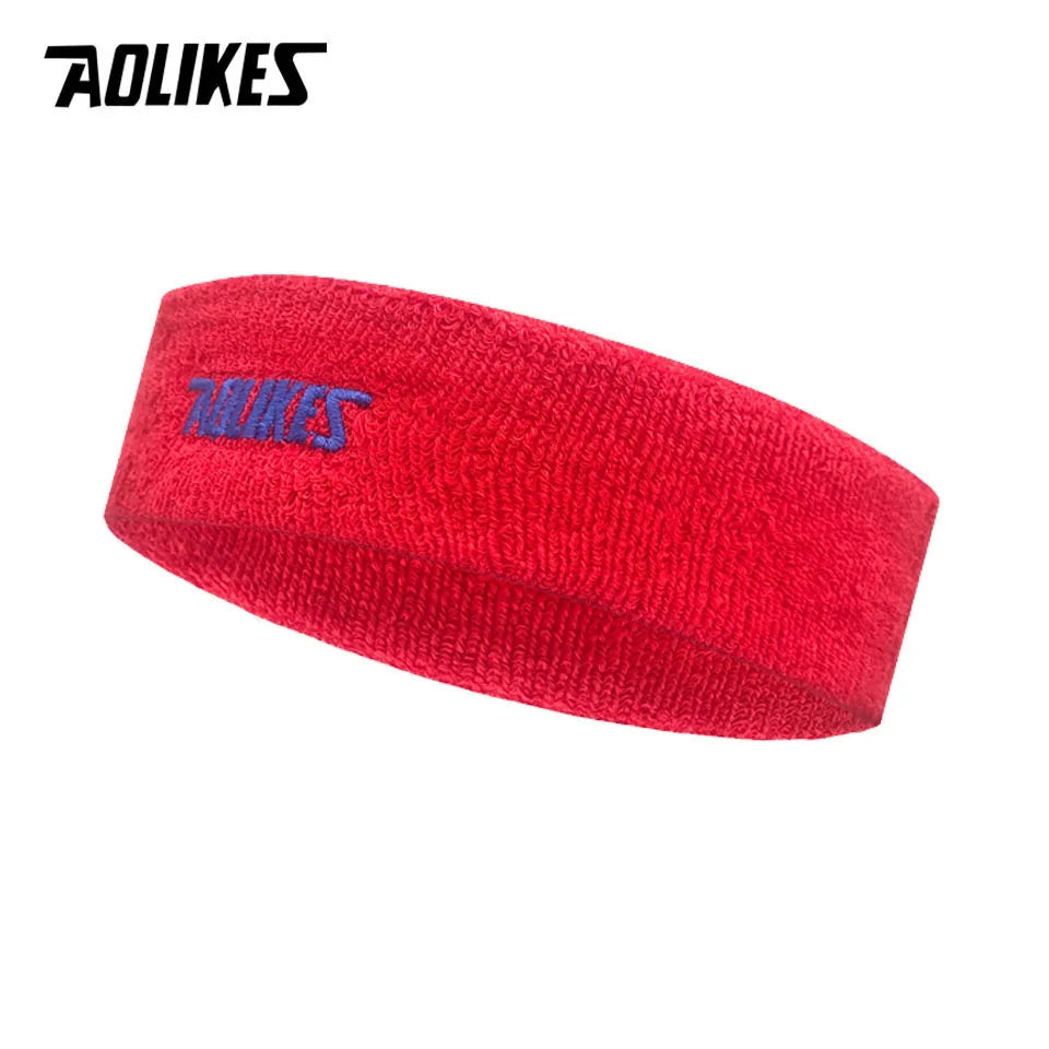 AOLIKES High Quality Cotton Sweat Headband For Men Sweatband women Yoga Hair Bands Head Sweat Bands Volleyball Tennis