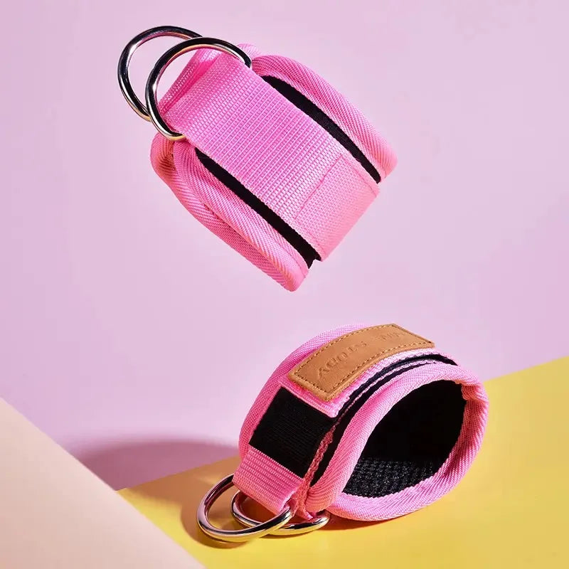 Adjustable Wrist Cuffs Neoprene Padded Straps for Cable Machines Resistant Band Strength Training Fitness Equipment