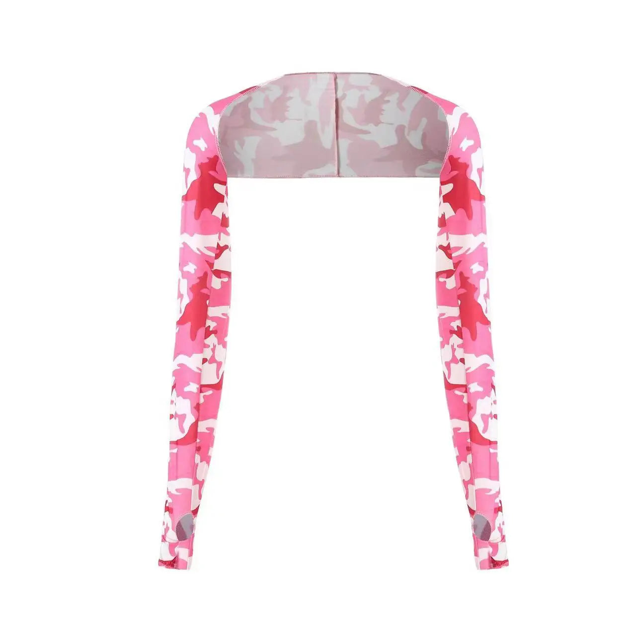 1Pair Cooling Shawl Arm Sleeves Sun Protection for Women Men with Finger Hole for Golfing, Driving, Riding, Fishing