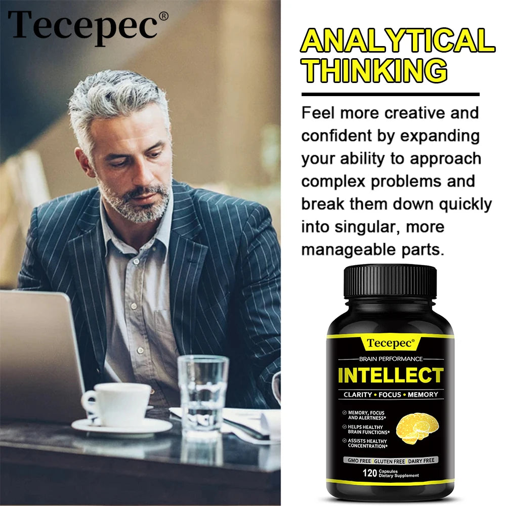 Nootropics - Support healthy brain function, help fight mental dullness and brain fog, and slow brain aging