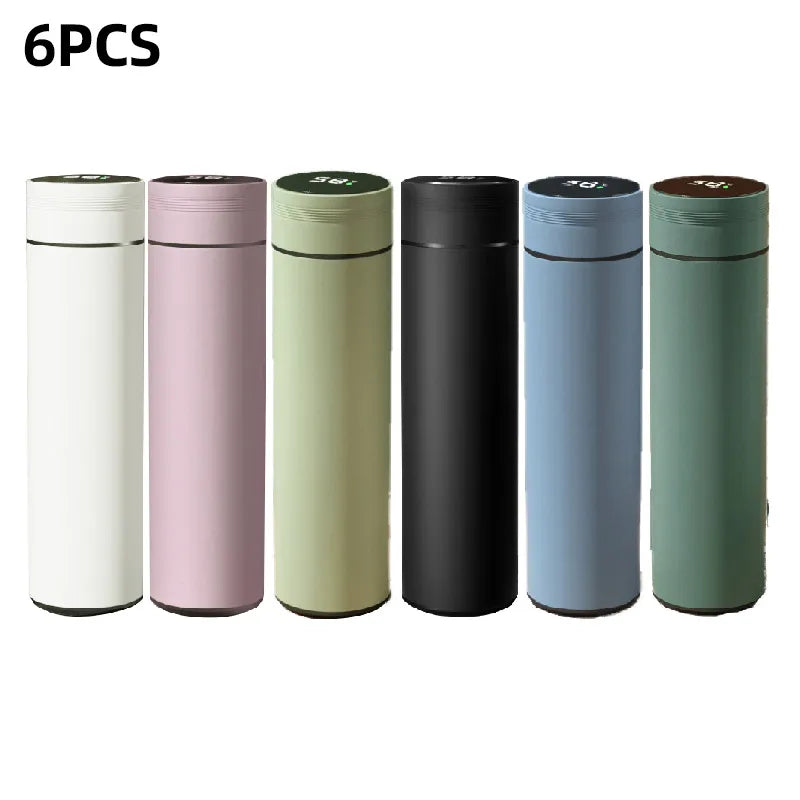500ml Smart Water Bottle Stainless Steel Thermos Temperature Display Leakproof Vacuum Flasks Coffee Cup Milk Mug Christmas Gift