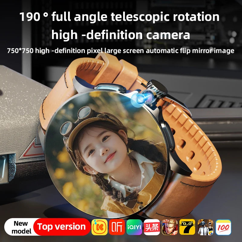 IMOSI 2025 Android Smart Watch Men GPS 4G/32G ROM Storage HD Dual Camera NFC 2G 4G SIM Card WIFI Wireless Fast Internet Access