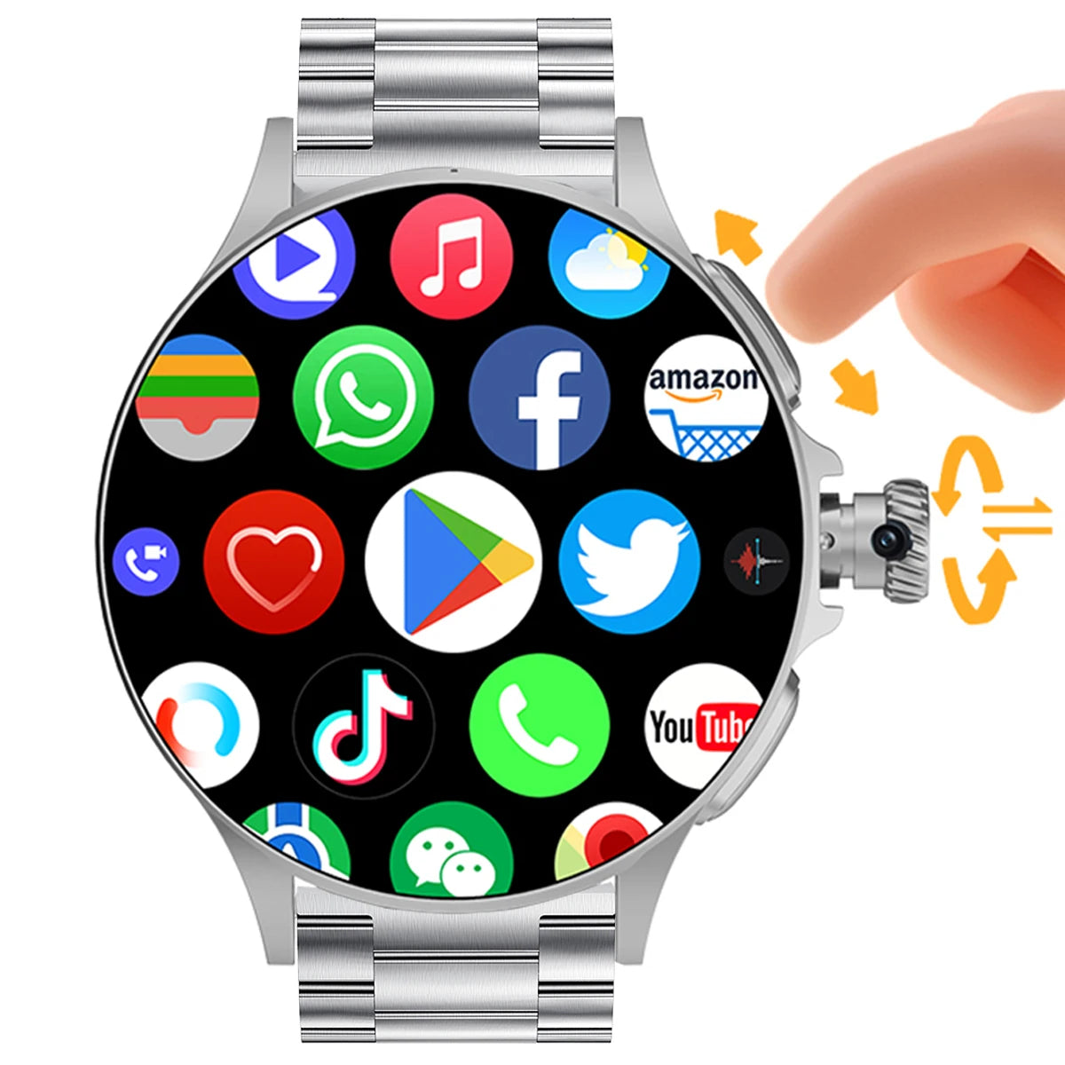 IMOSI 2025 Android Smart Watch Men GPS 4G/32G ROM Storage HD Dual Camera NFC 2G 4G SIM Card WIFI Wireless Fast Internet Access
