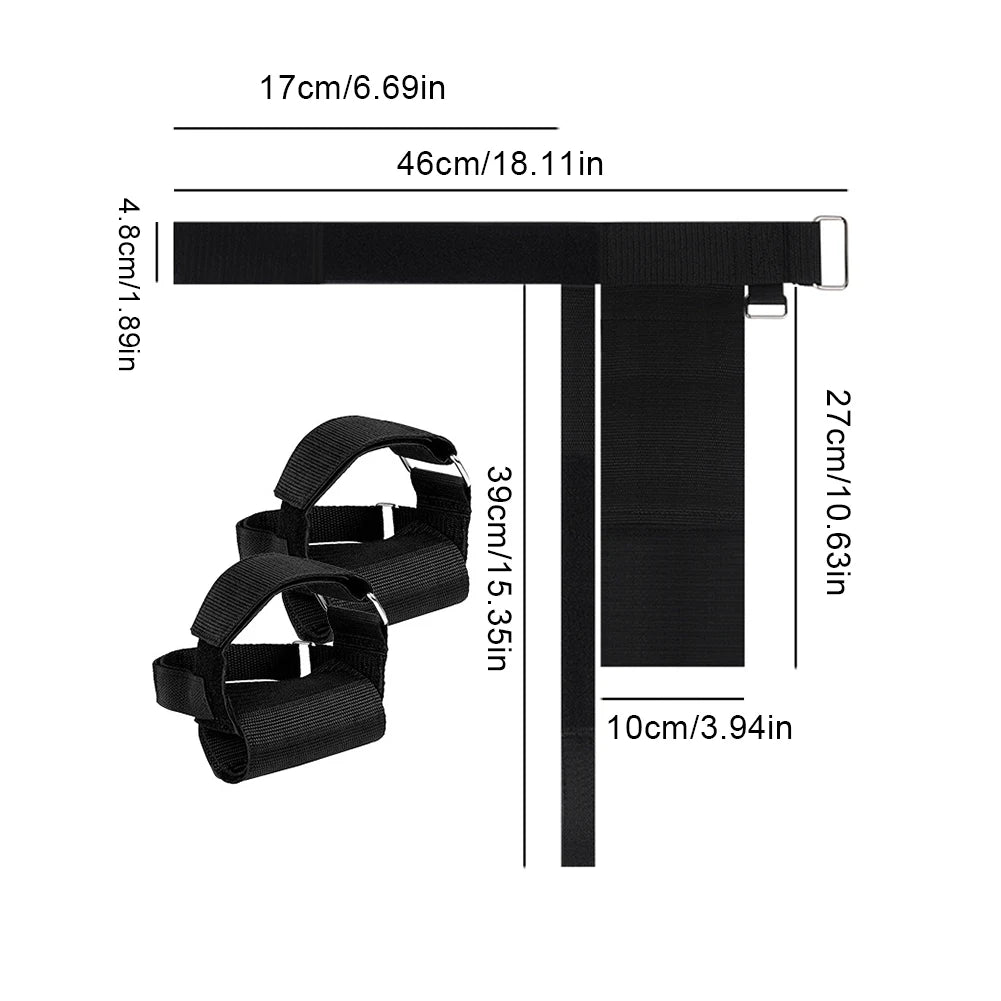 Dumbbell Ankle Strap Feet Dumbbell Attachment with Hook and Loop Fastener Dumbbell Webbing for Leg Muscles Strength Training