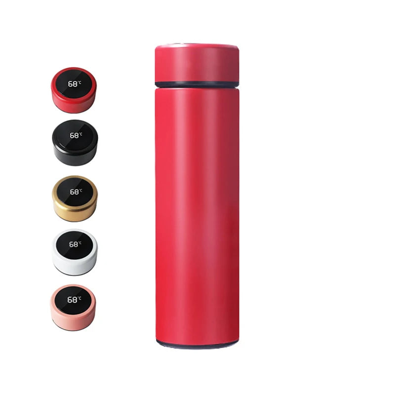 500ml insulated stainless smart thermos temperature led ,smart drinkware with reminder to drink Cold water bottle Garrafa