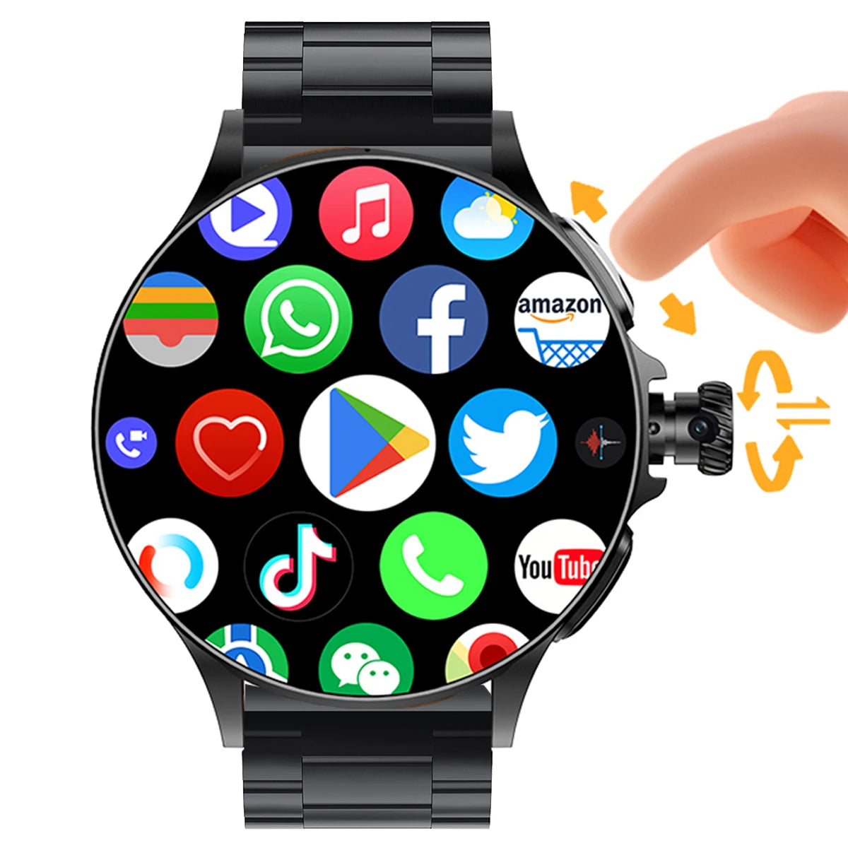 IMOSI 2025 Android Smart Watch Men GPS 4G/32G ROM Storage HD Dual Camera NFC 2G 4G SIM Card WIFI Wireless Fast Internet Access