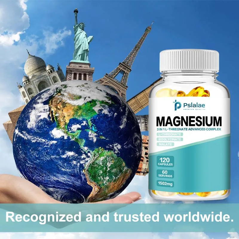 Magnesium L-Threonate - Improves Sleep Quality, Relieves Stress, and Supports Memory and Cognitive Function - 120 Capsules