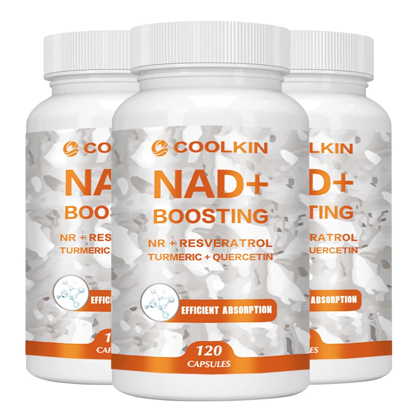 NAD + Boosting - with Trans-resveratrol, Quercetin - Enhance Cell Vitality and Help Cell Repair, Anti-aging - 120 Capsules