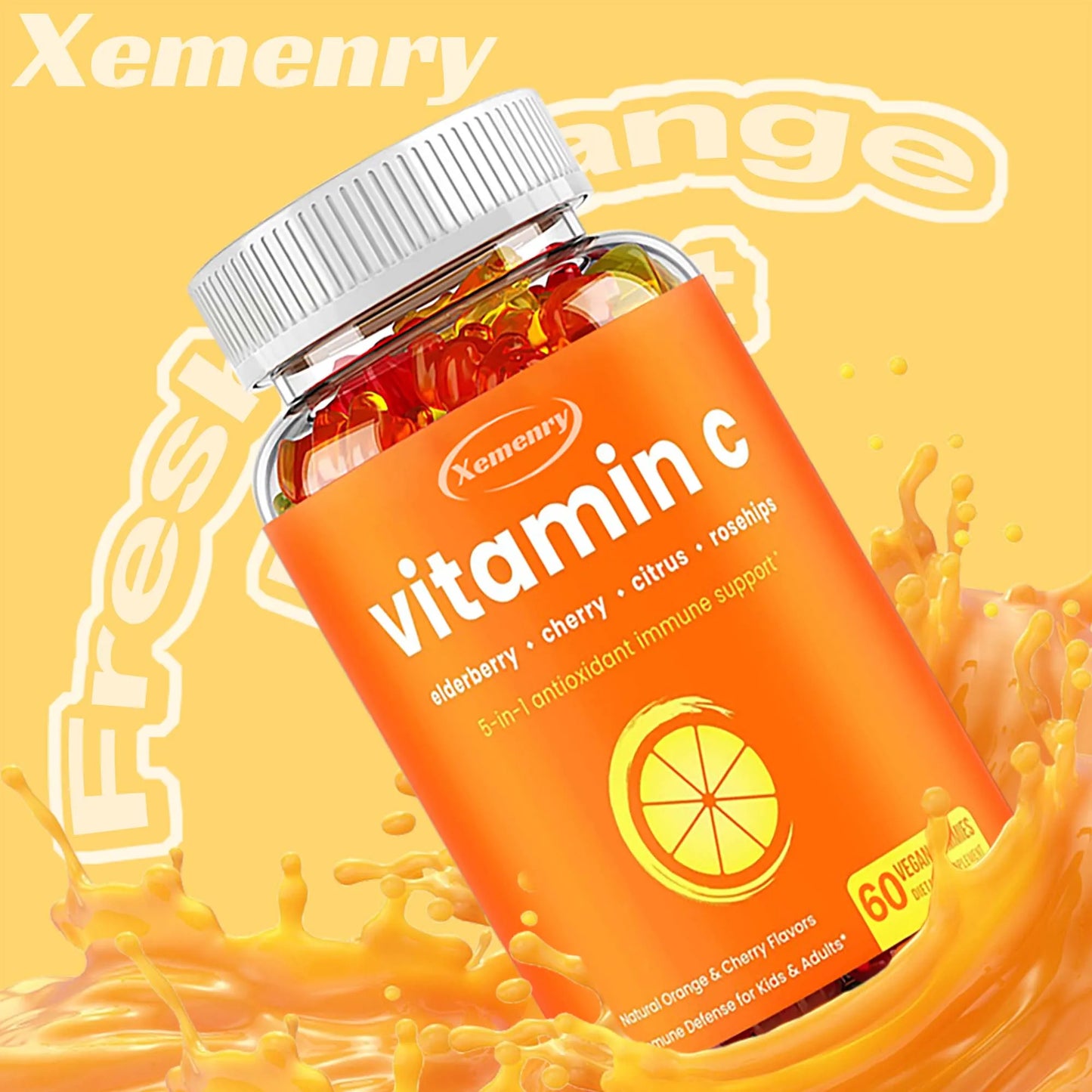 Vitamin C Gummies - Powerful Antioxidants for Skin Nutrition Health Immune Health Brighten Skin - 60 Gummies