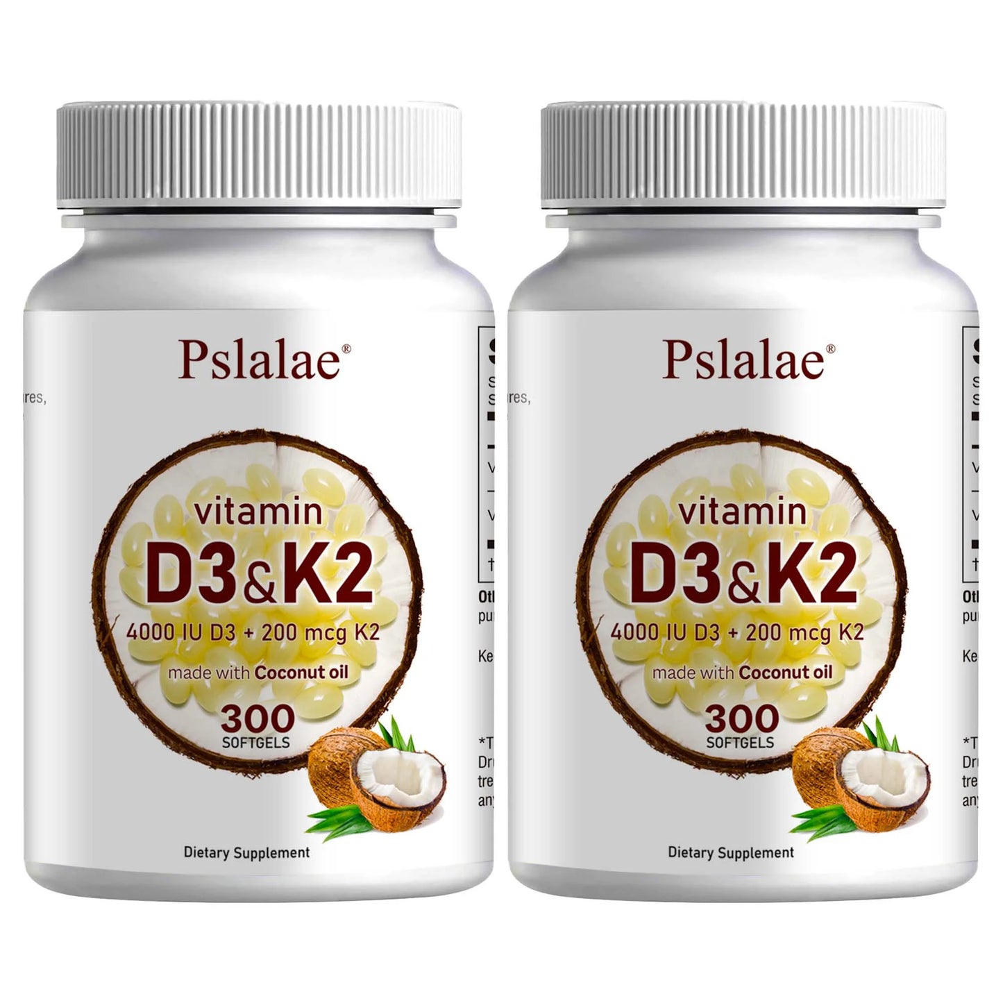 Vitamin D3 and K2 Softgels - Promotes Absorption, Digestion, and Maintains Health - 300 Softgels