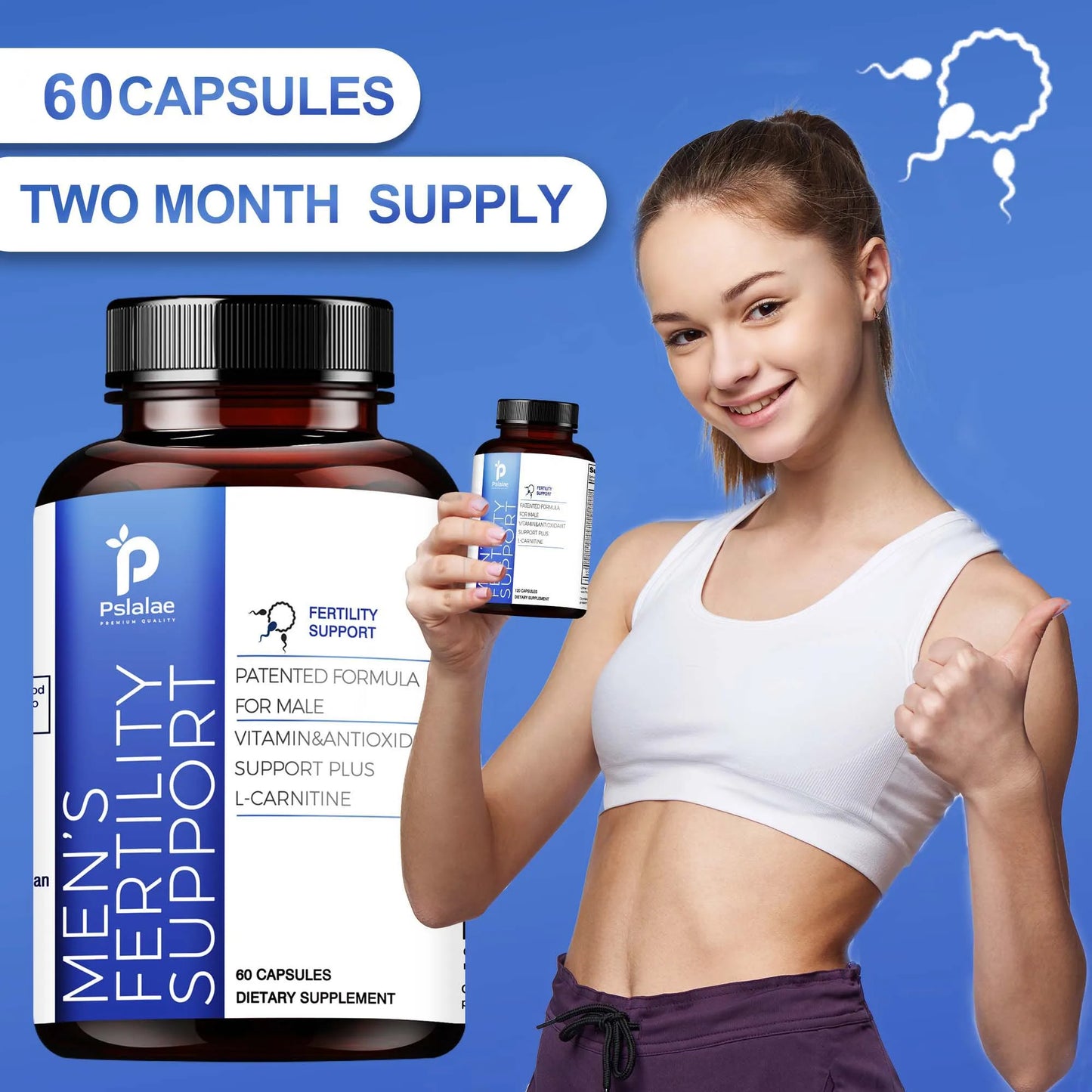 Male Fertility - Support Male Reproductive Health, Maintain Physical Condition, Enhance Strength and Endurance - 60 Capsules