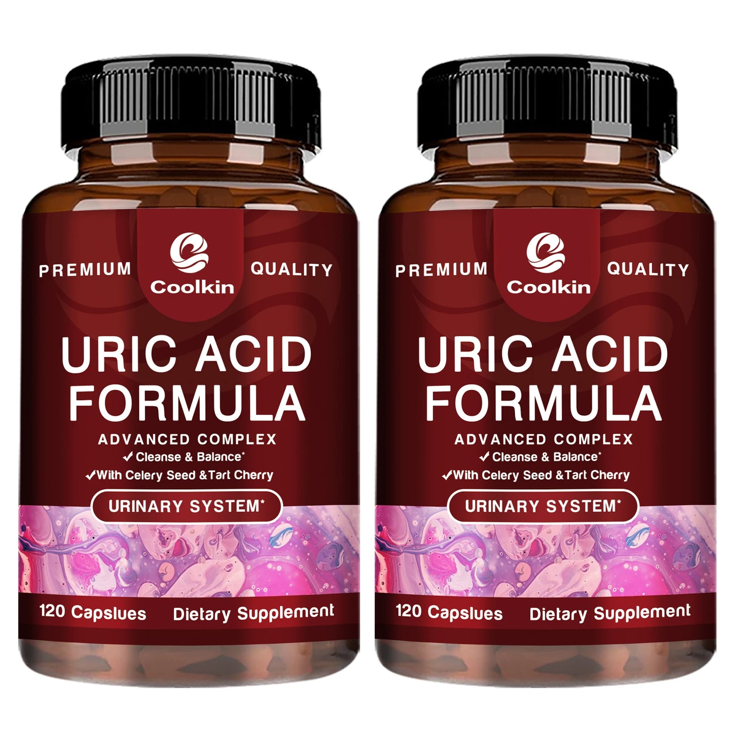 Uric Acid Cleanse Capsules - with Tart Cherries, Celery - Kidney Cleansing, Uric Acid Cleansing, Joint Health - 120 Capsules