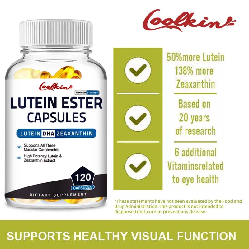 Lutein Ester - with Lutein & Zeaxanthin - Eye Health Support Supplements to Promote Healthy Vision - 120 Capsules