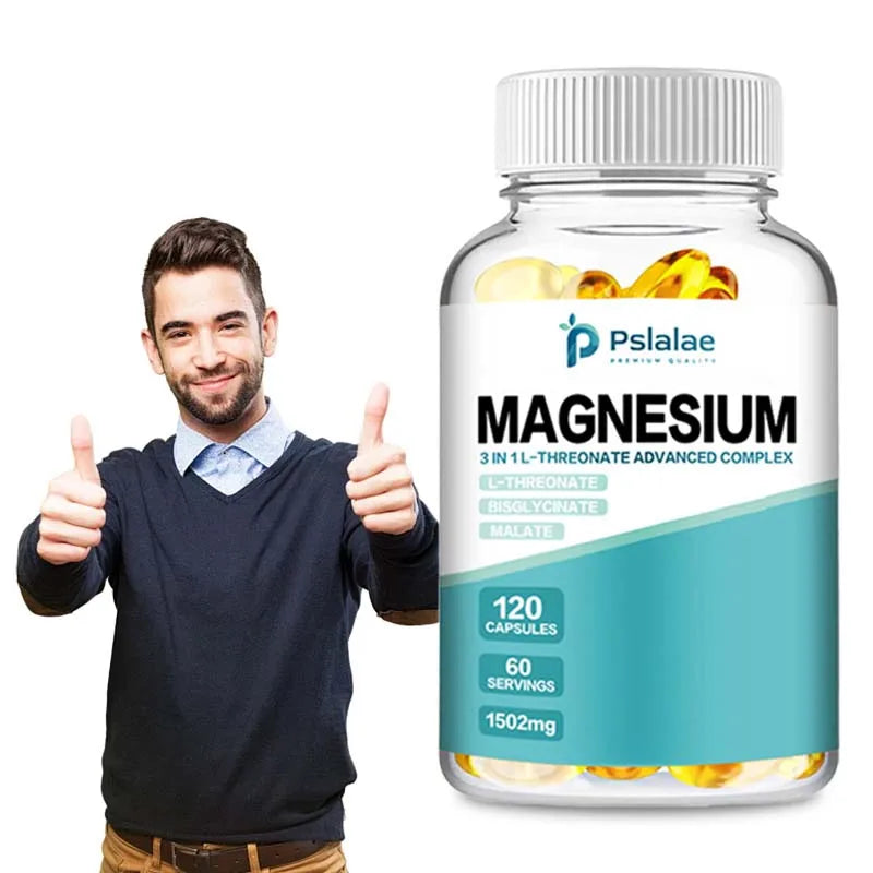 Magnesium L-Threonate - Improves Sleep Quality, Relieves Stress, and Supports Memory and Cognitive Function - 120 Capsules