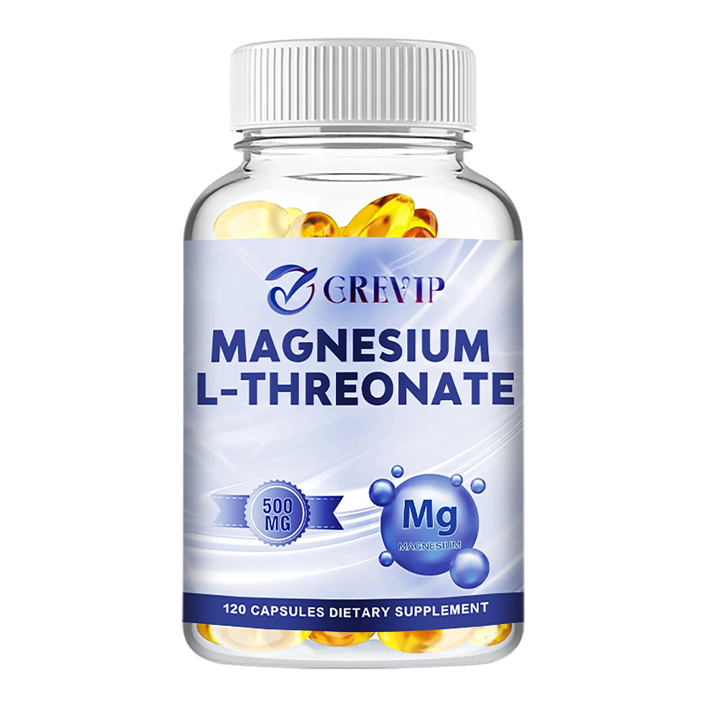 Magnesium L-Threonate Supplement - Supports Quality of Sleep, Focus, Memory & Learning Brain Health - 120 Capsules