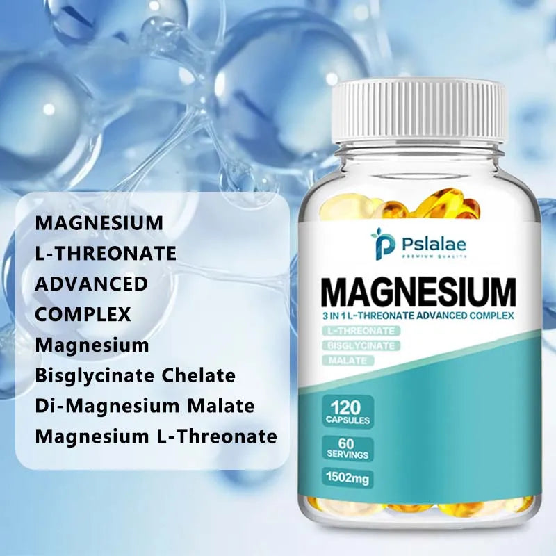 Magnesium L-Threonate - Improves Sleep Quality, Relieves Stress, and Supports Memory and Cognitive Function - 120 Capsules