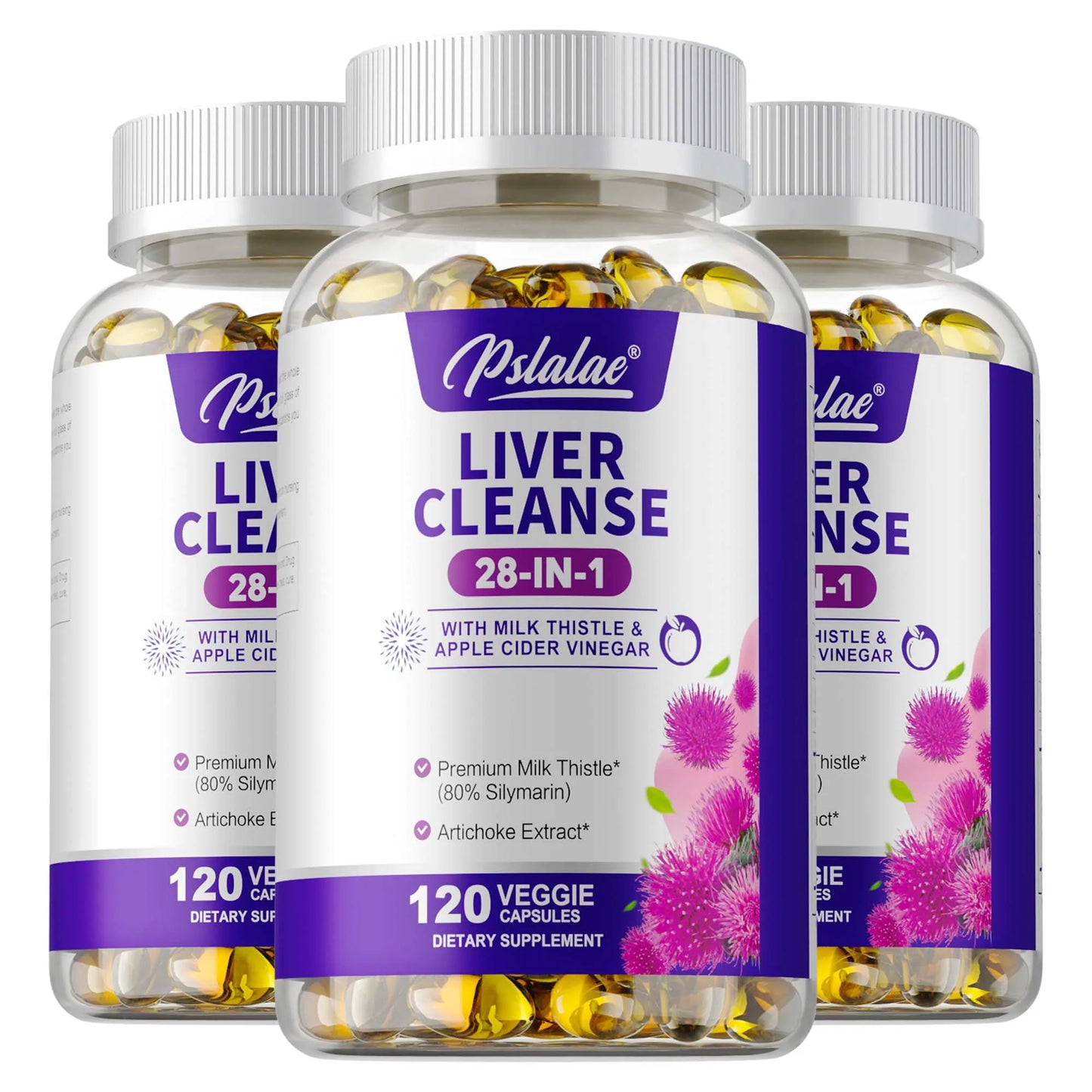 Liver Health Support, 28-in-1 Liver Cleanse, Detox & Repair Fatty Liver Formula with Artichoke, Dandelion - 120 Capsules