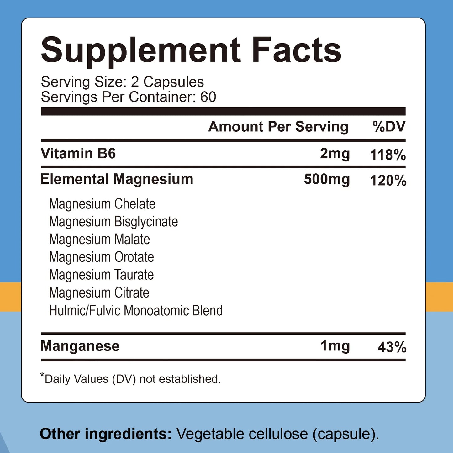 Multiple Magnesium Complexes Capsules - for Nerve, Muscle And Energy Support And Improved Sleep Quality - 120 Capsules