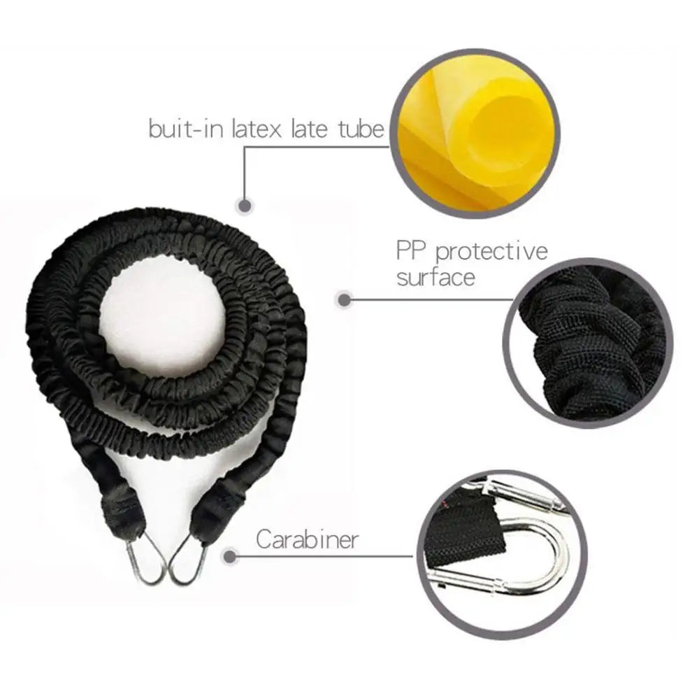 Bungee Resistance Cord Set Fit Teamwork Hockey Resistance Bands Fencing Vertical Jumps Lateral Movement Sprint Training