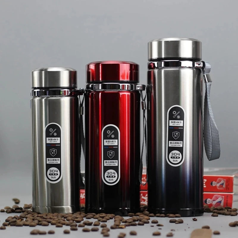 High Capacity Business Thermos Mug Stainless Steel Tumbler Insulated Water Bottle Portable Vacuum Flask For Office Tea Mugs