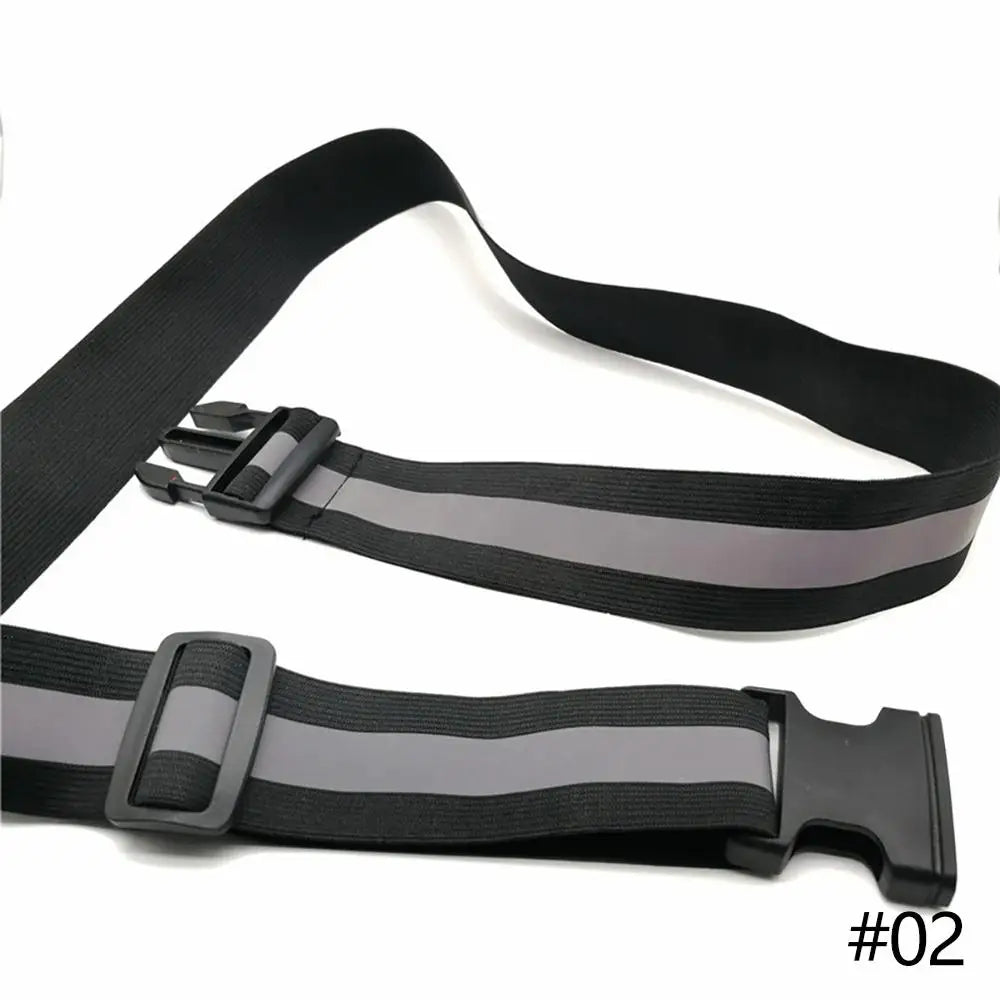 Reflective Belts for Running High Visible Night Safety Gear for Kid Men Women Waist Adjustable Elastic Safety Reflective Belt