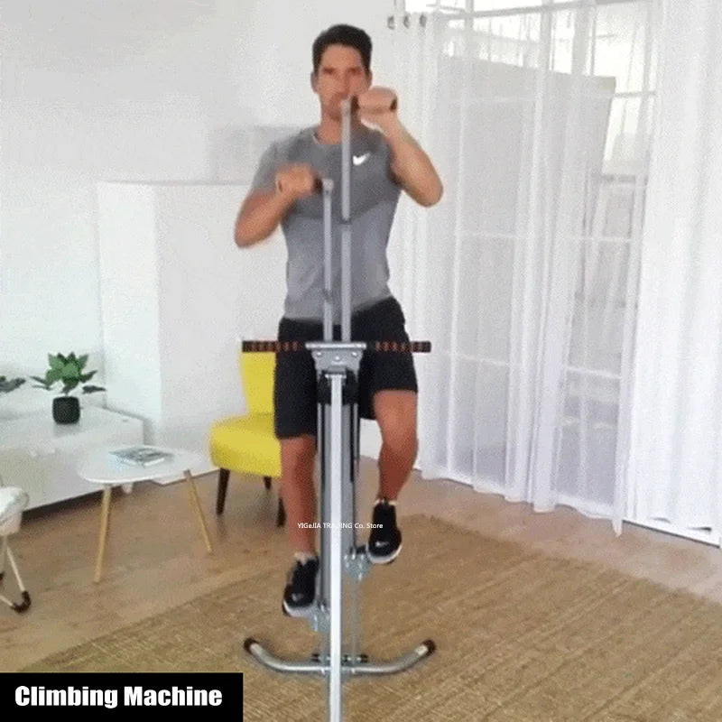 Vertical Climber Combines Resistance Training with LCD Display Universal Home Stepper Body Building Durable Exercise Climbing