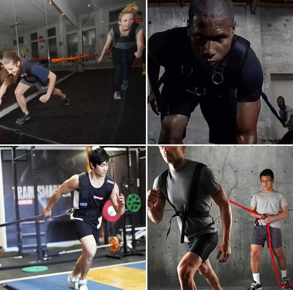 Bungee Resistance Cord Set Fit Teamwork Hockey Resistance Bands Fencing Vertical Jumps Lateral Movement Sprint Training