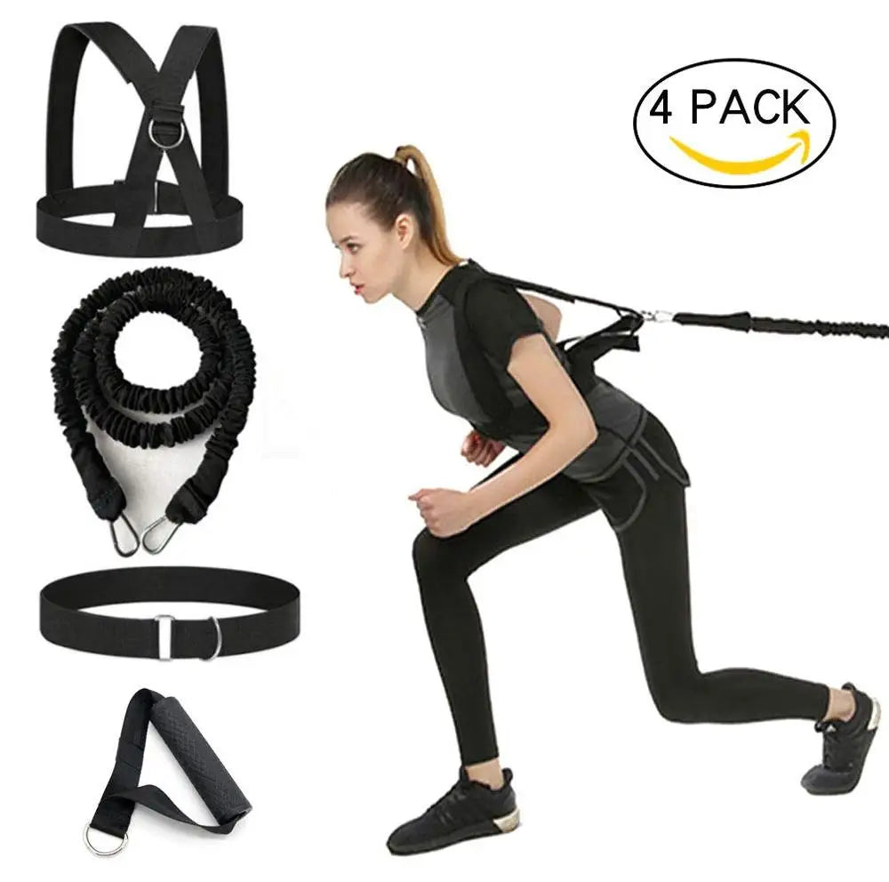 Bungee Resistance Cord Set Fit Teamwork Hockey Resistance Bands Fencing Vertical Jumps Lateral Movement Sprint Training