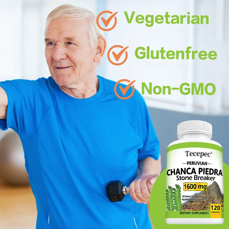 Chanca Piedra 1600 Mg Herbal Supplement Supports Urinary Tract Health Kidney Health Anti-Inflammatory Immunity Booster Health Ca