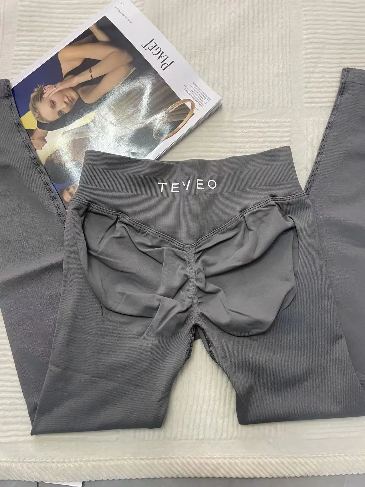 Seamless Yoga Pants Impact Leggings Women High Stretch Low Ribbed Band Scrunch Gym Leggings Fitness Sweat Wicking Workout