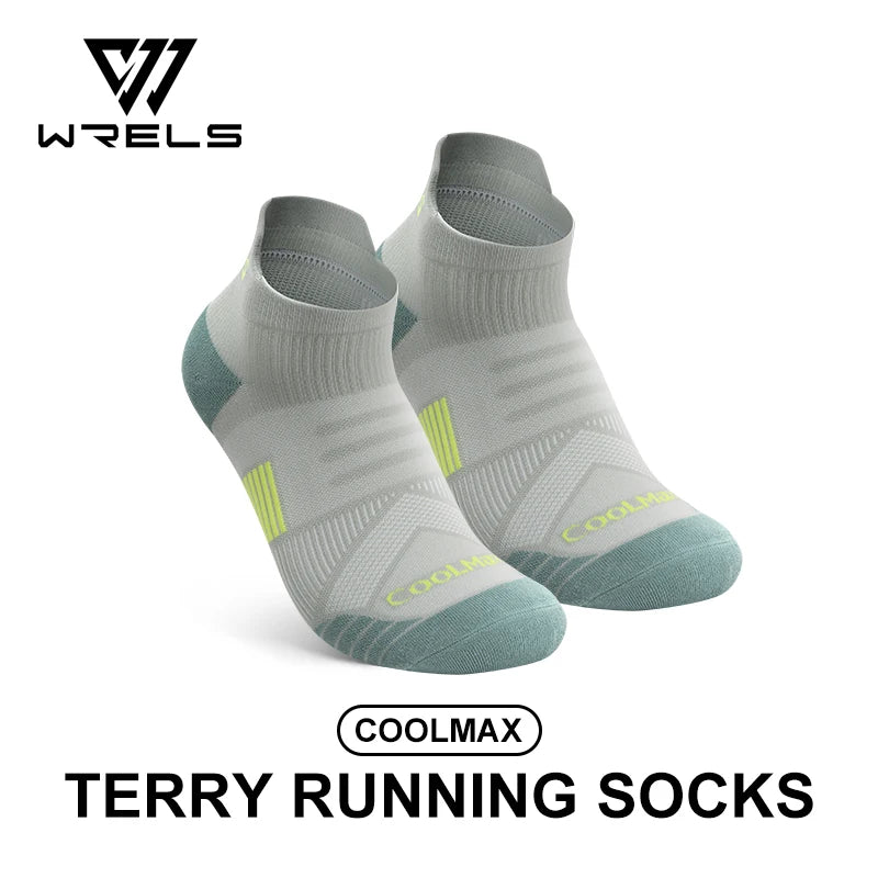 WRELS Coolmax Sports Socks Breathable CoolMax Moisture-Wicking Arch Suppor Damping Socks Professional sports socks Hiking Runnin