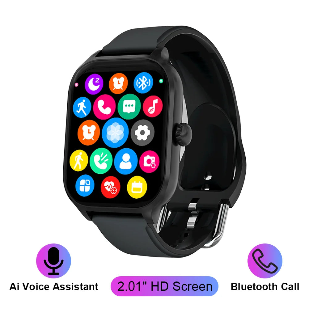 KESHUYOU 2025 New Smart Watch H9 Pro Max 2.01 inch HD Display Receive Calls Multi Sport Mode Smartwatch for Men Women Gift