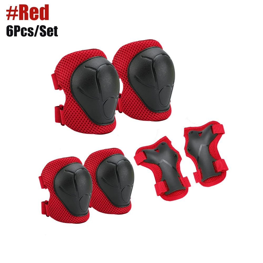 Kids Knee Pads Elbow Pads Age 3-7 Toddler Boys Girls, 6 In 1 Protective Gear Safety Set with Wrist Guard for Skating Cycling New