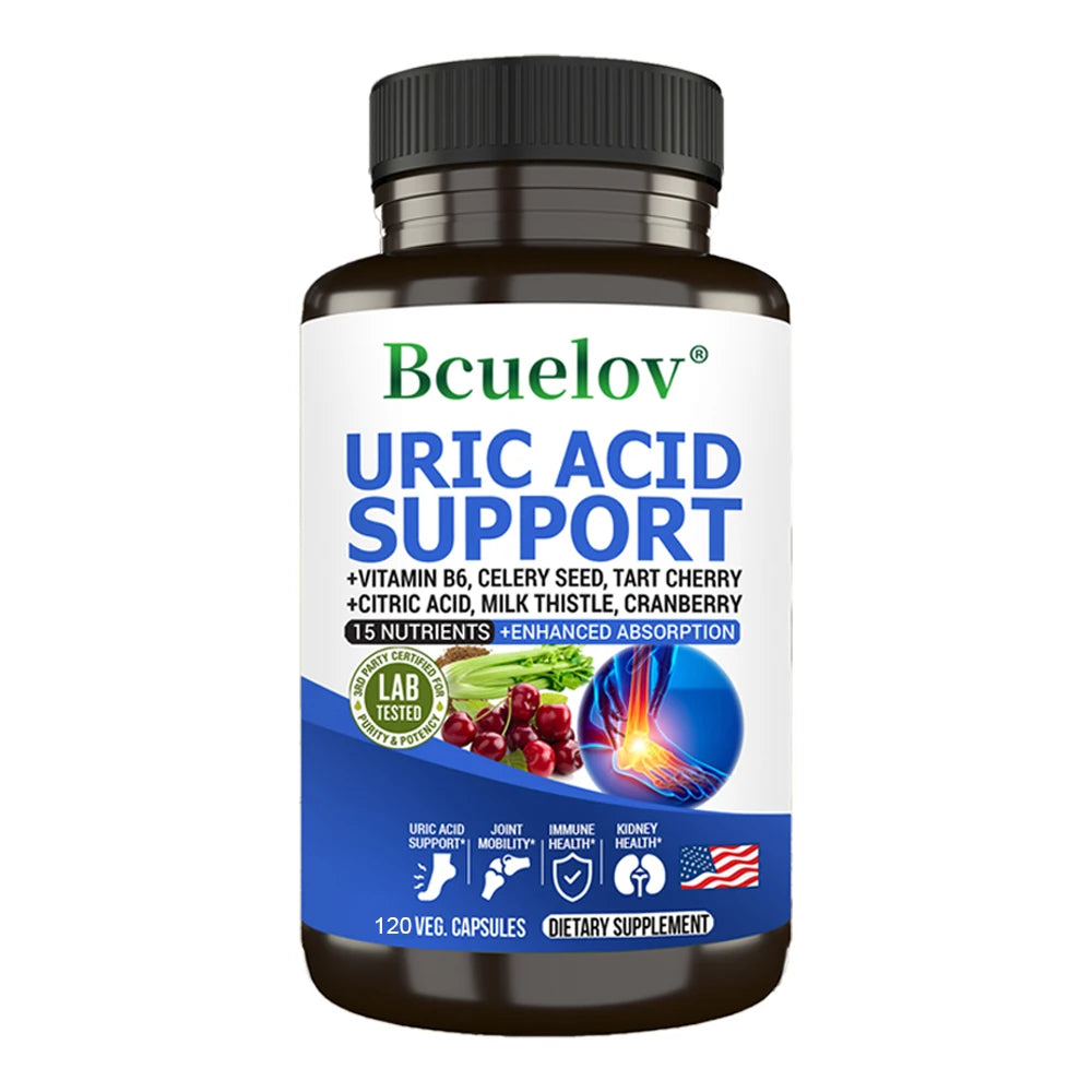 Uric Acid Cleanse Detox Capsules - Helps Promote Healthy Uric Acid Levels, Joints, Muscles, Supports Kidney and Liver Health