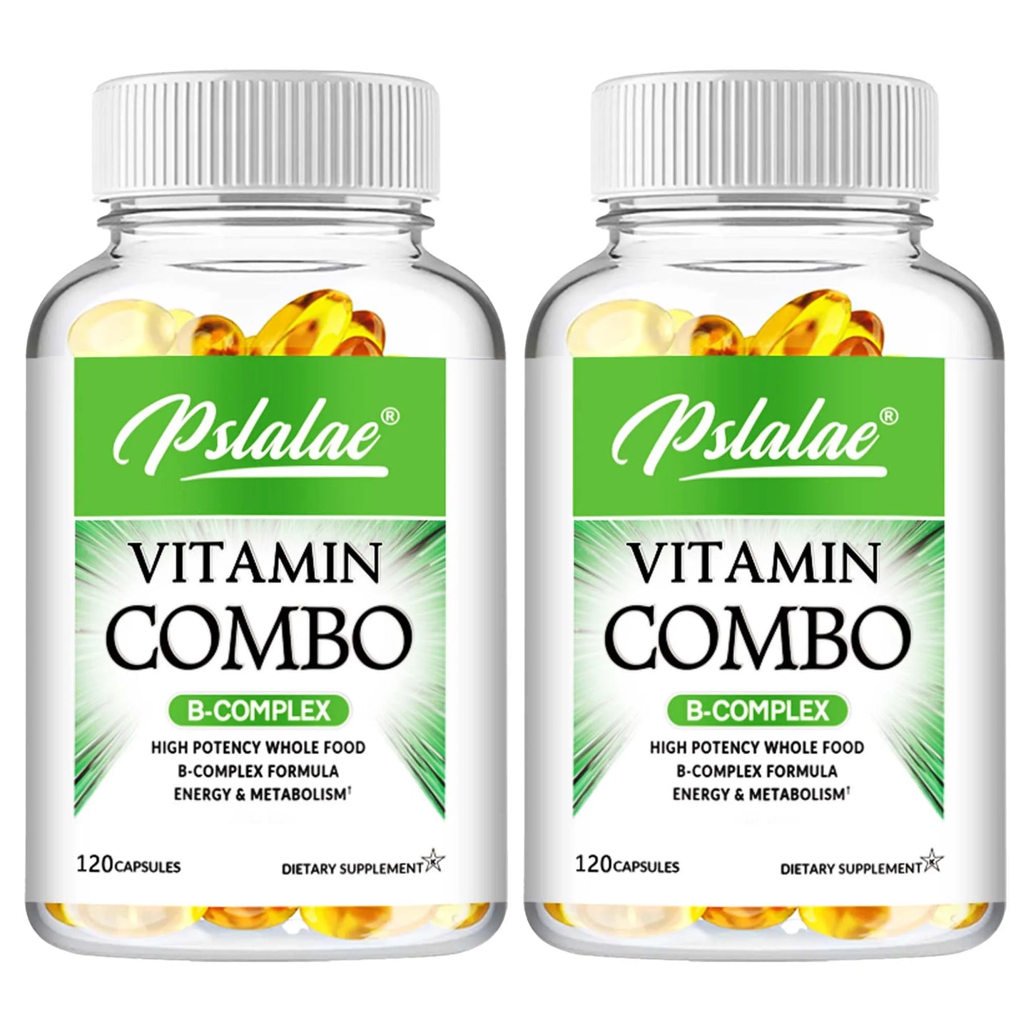 B Vitamin Capsules - Improve Mood, Nervous System and Increase Energy - 120 Capsules