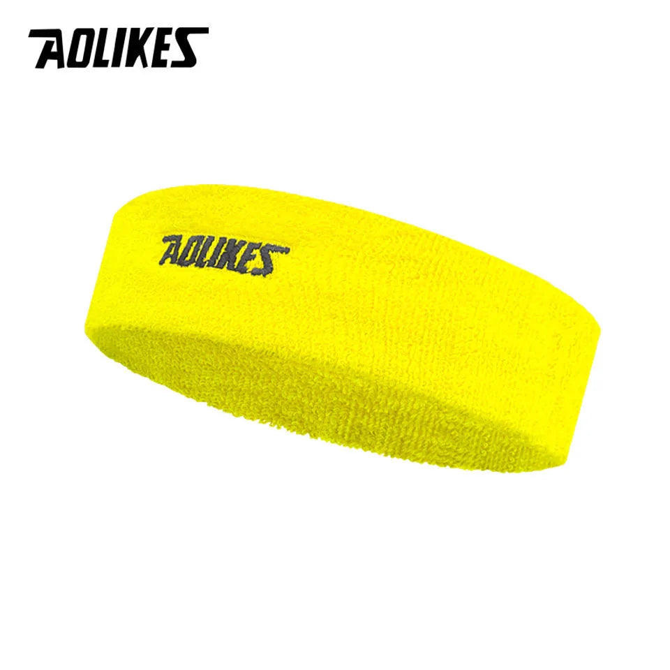 AOLIKES High Quality Cotton Sweat Headband For Men Sweatband women Yoga Hair Bands Head Sweat Bands Volleyball Tennis