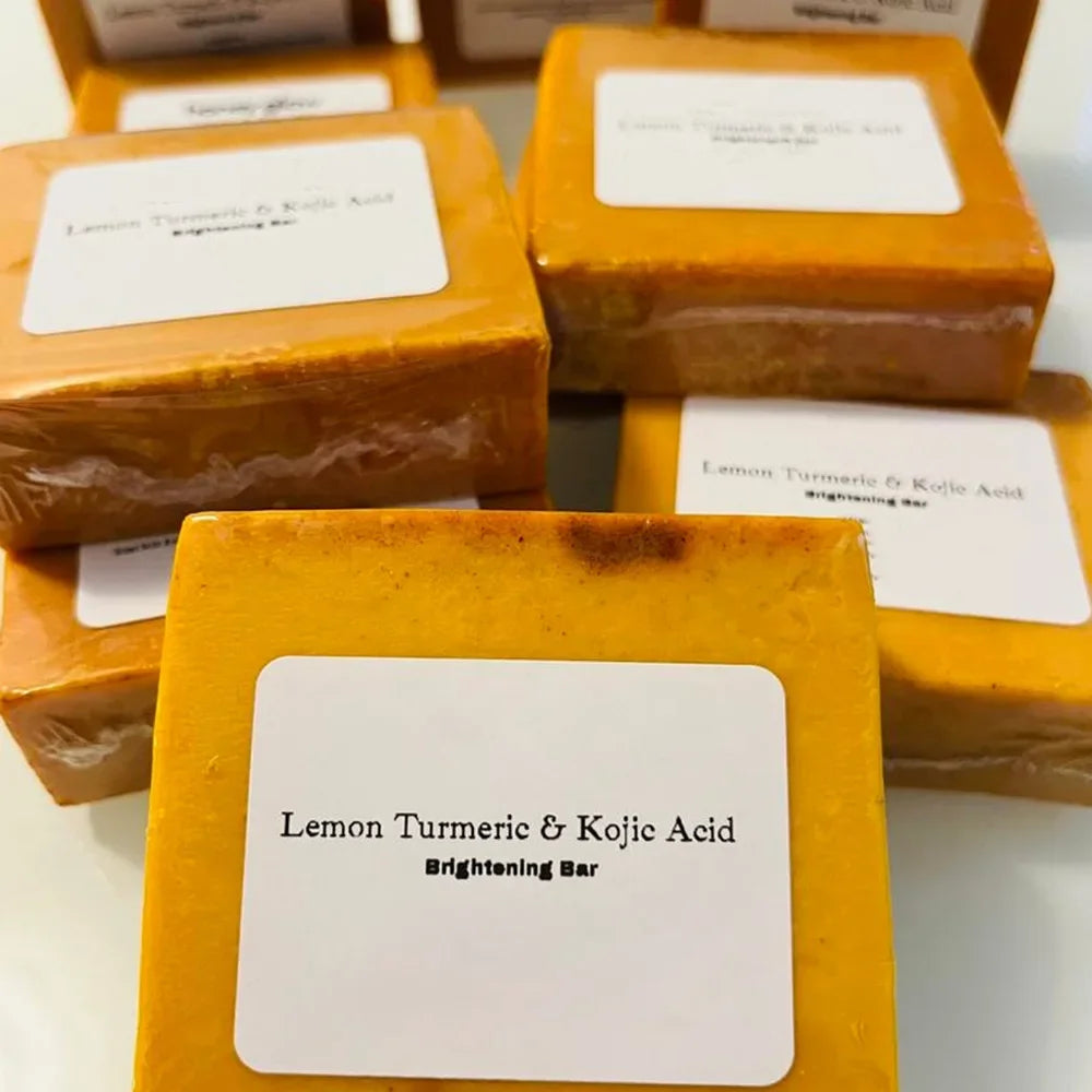 100g Turmeric Kojic Acid Soap Hand Made Soap, Lemon Shower and Facial Soap