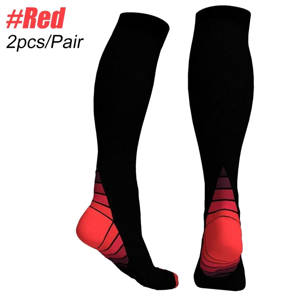 1 Pair Compression Socks for Women & Men for Neuropathy Swelling Pain Relief 20-30 mmHg Knee-high Stockings