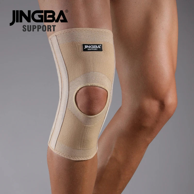 1 Pc High Elasticity Knee Support Brace Open Patella with Spring Bars